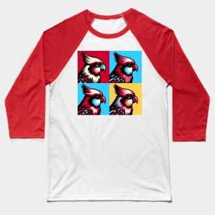 Pop Crimson Rosella Art - Cool Birds Baseball T-Shirt